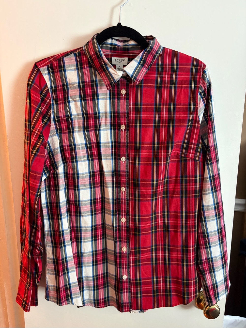 J. Crew women’s mixed tartan Button-Down Shirt